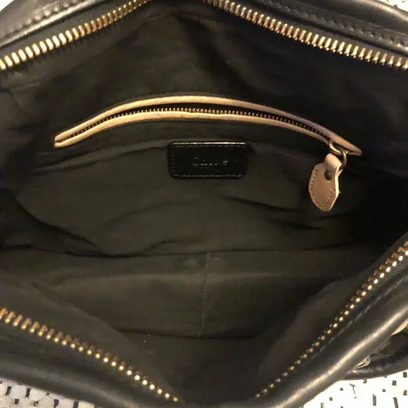 Chloe Black Shoulder Bag with Gold Accents - Picture 4 of 5
